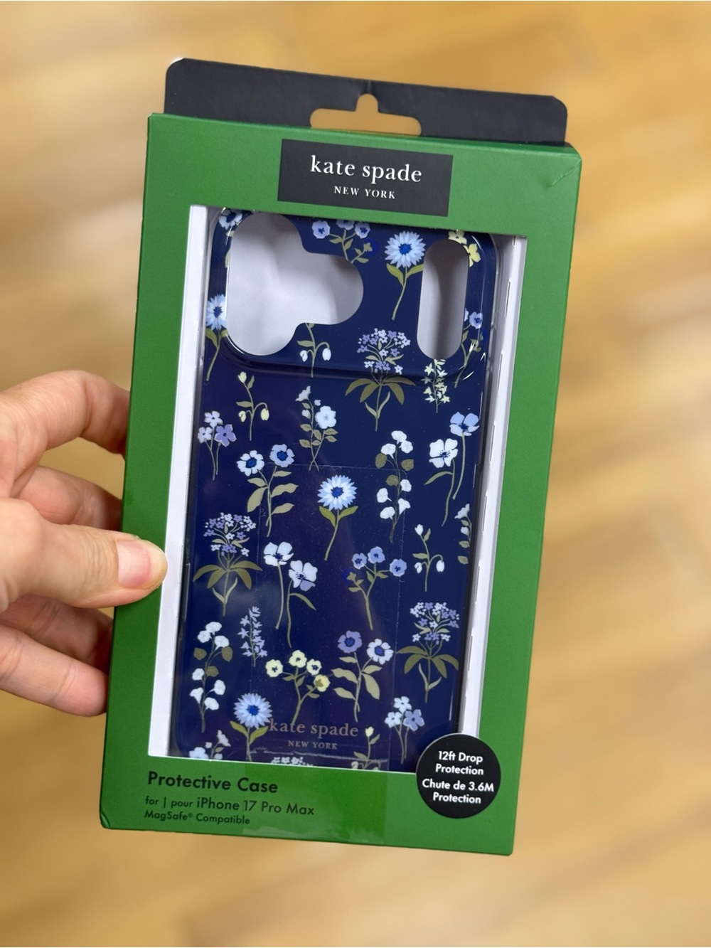 kate spade navy floral iPhone 17 Pro Max protective case